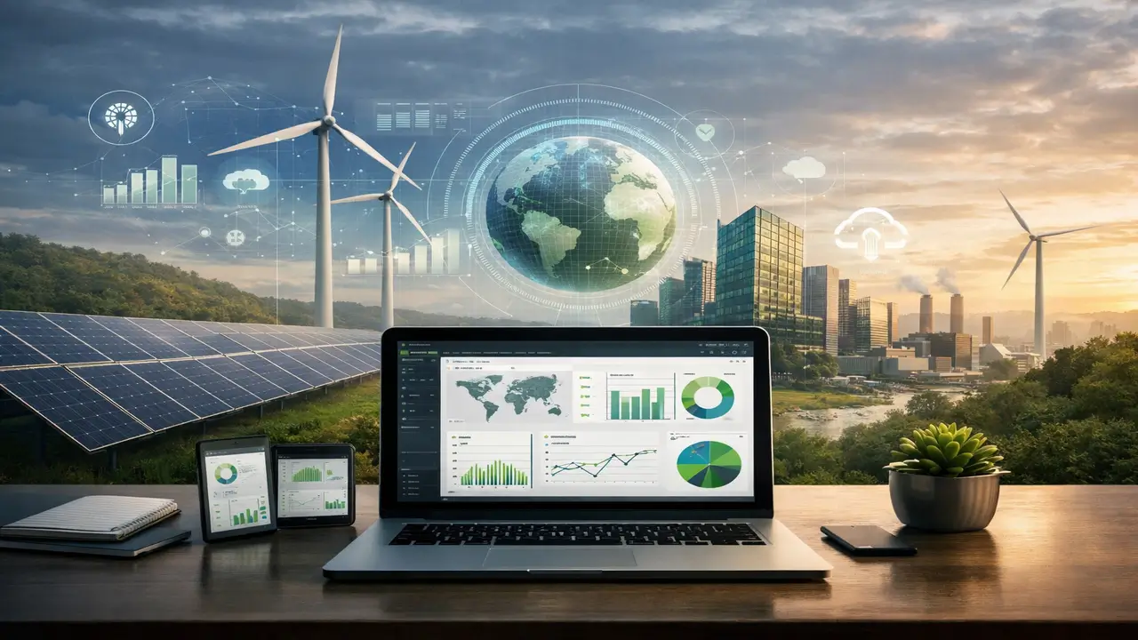 AI energy and sustainability intelligence platform dashboard