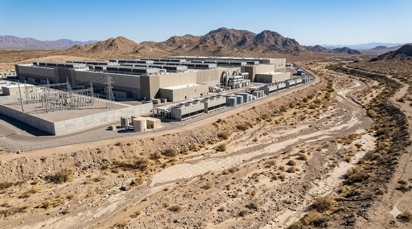 water constraint AI infrastructure geography data center cooling drought rights