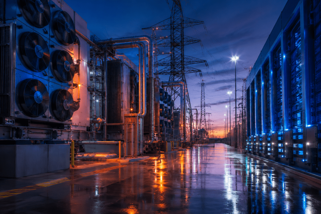 Goldman Sachs AI infrastructure physical constraints chokepoints power grid cooling substation switchgear