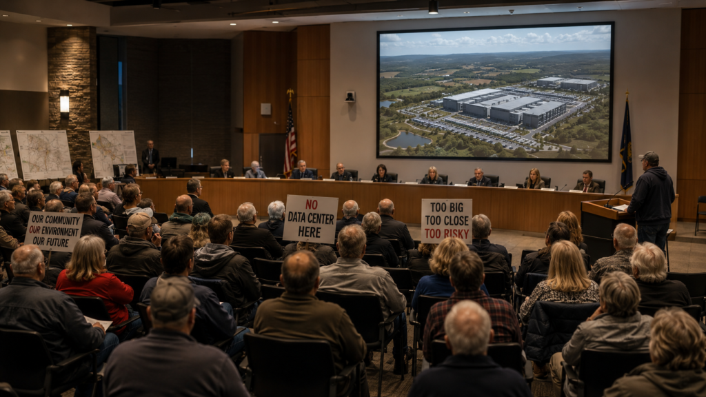 AI data center permit denials industry getting wrong 2026 community opposition noise water jobs moratorium rejection
