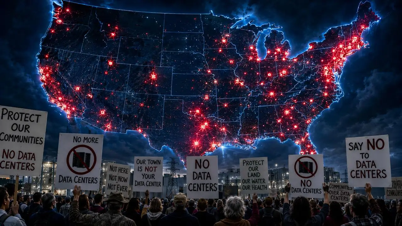 data center moratorium opposition 2026 78 jurisdictions community ban permanent opposition tracker