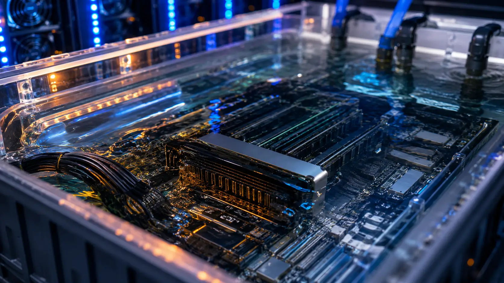 immersion cooling for AI data centers